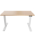 Schreibtisch E-WonderTech, elektrisch höhenverstellbar, 63-128cm (H), 140x80cm (BxT), rechteckig, kendal eiche / verkehrsweiß
