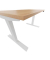 Schreibtisch E-WonderTech, elektrisch höhenverstellbar, 63-128cm (H), 140x80cm (BxT), rechteckig, kendal eiche / verkehrsweiß