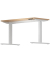 Schreibtisch E-WonderTech, elektrisch höhenverstellbar, 63-128cm (H), 140x80cm (BxT), rechteckig, kendal eiche / verkehrsweiß