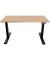 Schreibtisch E-WonderTech, elektrisch höhenverstellbar, 63-128cm (H), 140x80cm (BxT), rechteckig, ahorn / schwarz