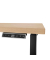 Schreibtisch E-WonderTech, elektrisch höhenverstellbar, 63-128cm (H), 140x80cm (BxT), rechteckig, ahorn / schwarz