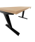 Schreibtisch E-WonderTech, elektrisch höhenverstellbar, 63-128cm (H), 140x80cm (BxT), rechteckig, ahorn / schwarz