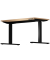 Schreibtisch E-WonderTech, elektrisch höhenverstellbar, 63-128cm (H), 140x80cm (BxT), rechteckig, ahorn / schwarz