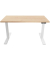 Schreibtisch E-WonderTech, elektrisch höhenverstellbar, 63-128cm (H), 140x80cm (BxT), rechteckig, ahorn / verkehrsweiß