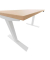 Schreibtisch E-WonderTech, elektrisch höhenverstellbar, 63-128cm (H), 140x80cm (BxT), rechteckig, ahorn / verkehrsweiß