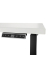 Schreibtisch E-WonderTech, elektrisch höhenverstellbar, 63-128cm (H), 160x80cm (BxT), rechteckig, weiß / schwarz