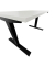 Schreibtisch E-WonderTech, elektrisch höhenverstellbar, 63-128cm (H), 160x80cm (BxT), rechteckig, weiß / schwarz
