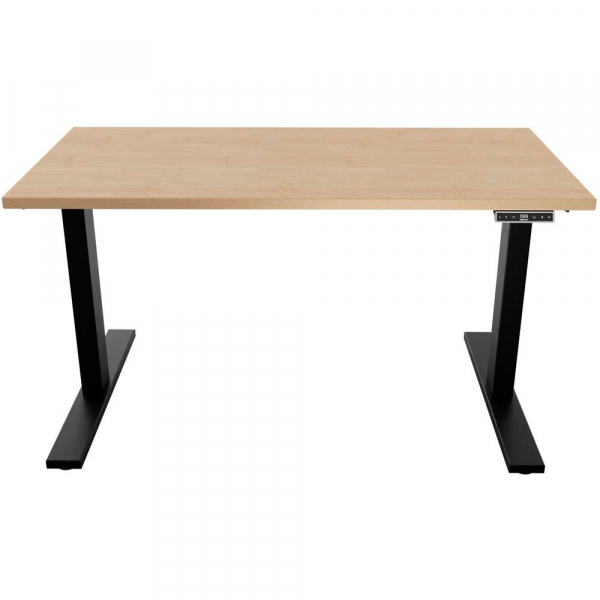 0796376505934 - E-WonderTech elektrisch höhenverstellbarer Schreibtisch ahorn rechteckig T-Fuß-Gestell schwarz 1600 x 800 cm 0796376505934 Bi 0796376505934 - E-WonderTech elektrisch höhenverstellbarer Schreibtisch ahorn rechteckig T-Fuß-Gestell schwarz 1600 x 800 cm 0796376505934 Bi