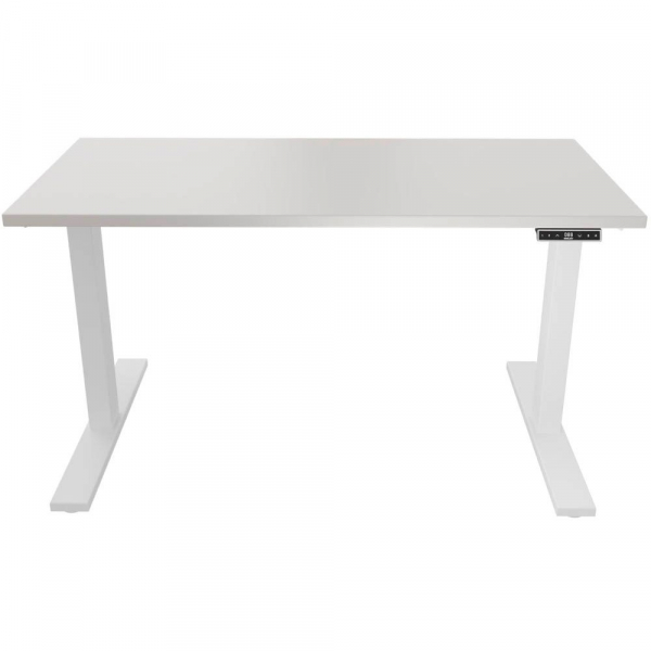 0796376505989 - E-WonderTech elektrisch höhenverstellbarer Schreibtisch lichtgrau rechteckig T-Fuß-Gestell weiß 1800 x 800 cm 0796376505989 B 0796376505989 - E-WonderTech elektrisch höhenverstellbarer Schreibtisch lichtgrau rechteckig T-Fuß-Gestell weiß 1800 x 800 cm 0796376505989 B