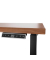 Schreibtisch E-WonderTech, elektrisch höhenverstellbar, 63-128cm (H), 180x80cm (BxT), rechteckig, lincoln walnuss / schwarz