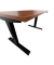 Schreibtisch E-WonderTech, elektrisch höhenverstellbar, 63-128cm (H), 180x80cm (BxT), rechteckig, lincoln walnuss / schwarz