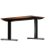 Schreibtisch E-WonderTech, elektrisch höhenverstellbar, 63-128cm (H), 180x80cm (BxT), rechteckig, lincoln walnuss / schwarz