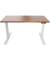 Schreibtisch E-WonderTech, elektrisch höhenverstellbar, 63-128cm (H), 180x80cm (BxT), rechteckig, lincoln walnuss / verkehrsweiß