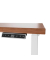 Schreibtisch E-WonderTech, elektrisch höhenverstellbar, 63-128cm (H), 180x80cm (BxT), rechteckig, lincoln walnuss / verkehrsweiß