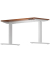 Schreibtisch E-WonderTech, elektrisch höhenverstellbar, 63-128cm (H), 180x80cm (BxT), rechteckig, lincoln walnuss / verkehrsweiß
