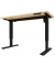 Schreibtisch E-StarterTech, elektrisch höhenverstellbar, 70-112cm (H), 120x60cm (BxT), rechteckig, ahorn / schwarz