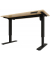 Schreibtisch E-StarterTech, elektrisch höhenverstellbar, 70-112cm (H), 120x60cm (BxT), rechteckig, kendal eiche / schwarz
