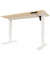 Schreibtisch E-StarterTech, elektrisch höhenverstellbar, 70-112cm (H), 120x60cm (BxT), rechteckig, ahorn / weiß
