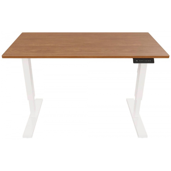 5020073990300 - E-StarterTech elektrisch höhenverstellbarer Schreibtisch lincoln walnuss rechteckig T-Fuß-Gestell weiß 1400 x 600 cm 50200739 5020073990300 - E-StarterTech elektrisch höhenverstellbarer Schreibtisch lincoln walnuss rechteckig T-Fuß-Gestell weiß 1400 x 600 cm 50200739