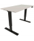 Schreibtisch E-StarterTech, elektrisch höhenverstellbar, 70-112cm (H), 140x80cm (BxT), rechteckig, lichtgrau / schwarz