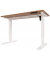 Schreibtisch E-StarterTech, elektrisch höhenverstellbar, 70-112cm (H), 160x60cm (BxT), rechteckig, lincoln walnuss / weiß