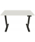 Schreibtisch E-StarterTech, elektrisch höhenverstellbar, 70-112cm (H), 160x80cm (BxT), rechteckig, weiß / schwarz