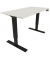 Schreibtisch E-StarterTech, elektrisch höhenverstellbar, 70-112cm (H), 160x80cm (BxT), rechteckig, weiß / schwarz