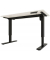 Schreibtisch E-StarterTech, elektrisch höhenverstellbar, 70-112cm (H), 160x80cm (BxT), rechteckig, weiß / schwarz
