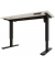 Schreibtisch E-StarterTech, elektrisch höhenverstellbar, 70-112cm (H), 160x80cm (BxT), rechteckig, lichtgrau / schwarz