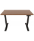 Schreibtisch E-StarterTech, elektrisch höhenverstellbar, 70-112cm (H), 160x80cm (BxT), rechteckig, lincoln walnuss / schwarz