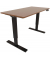Schreibtisch E-StarterTech, elektrisch höhenverstellbar, 70-112cm (H), 160x80cm (BxT), rechteckig, lincoln walnuss / schwarz