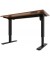 Schreibtisch E-StarterTech, elektrisch höhenverstellbar, 70-112cm (H), 160x80cm (BxT), rechteckig, lincoln walnuss / schwarz