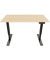 Schreibtisch E-StarterTech, elektrisch höhenverstellbar, 70-112cm (H), 160x80cm (BxT), rechteckig, ahorn / schwarz