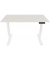 Schreibtisch E-StarterTech, elektrisch höhenverstellbar, 70-112cm (H), 160x80cm (BxT), rechteckig, lichtgrau / weiß