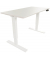 Schreibtisch E-StarterTech, elektrisch höhenverstellbar, 70-112cm (H), 160x80cm (BxT), rechteckig, lichtgrau / weiß