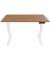Schreibtisch E-StarterTech, elektrisch höhenverstellbar, 70-112cm (H), 160x80cm (BxT), rechteckig, lincoln walnuss / weiß