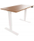 Schreibtisch E-StarterTech, elektrisch höhenverstellbar, 70-112cm (H), 160x80cm (BxT), rechteckig, lincoln walnuss / weiß