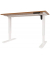 Schreibtisch E-StarterTech, elektrisch höhenverstellbar, 70-112cm (H), 160x80cm (BxT), rechteckig, lincoln walnuss / weiß