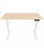 Schreibtisch E-StarterTech, elektrisch höhenverstellbar, 70-112cm (H), 160x80cm (BxT), rechteckig, ahorn / weiß