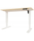Schreibtisch E-StarterTech, elektrisch höhenverstellbar, 70-112cm (H), 160x80cm (BxT), rechteckig, ahorn / weiß