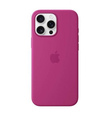 Silikon Case Handy-Cover für Apple iPhone 16 Pro Max fuchsia