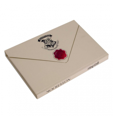 Notizbuch SLHP267, Harry Potter Briefumschlagdesign, braun, A5, liniert, 40 Blatt / 80 Seiten