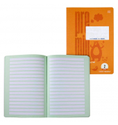 Schulheft 040784002 PREMIO, Lineatur 2 / Schreiblern-Lineatur / keine, A4, 90g, orange, 32 Blatt / 64 Seiten