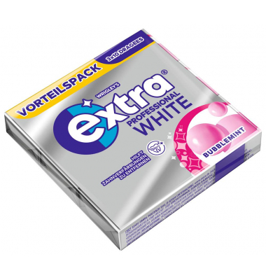 PROFESSIONAL WHITE BUBBLEMINT Kaugummis 3 Packs à
