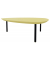 Beistelltisch TRESTA 4260429766048, 31cm (H), 98x91cm (BxT), dreieckig abgerundet, ginstergelb / schwarz