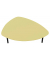 Beistelltisch TRESTA 4260429766048, 31cm (H), 98x91cm (BxT), dreieckig abgerundet, ginstergelb / schwarz