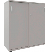 Schiebetürenschrank, 4260761570563 lichtgrau 2 Fachböden 100,0 x 44,2 x 111,5 cm