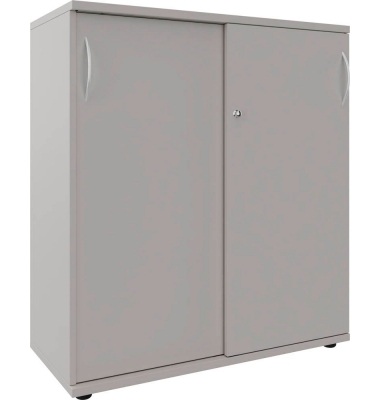Schiebetürenschrank, 4260761570563 lichtgrau 2 Fachböden 100,0 x 44,2 x 111,5 cm