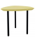 Beistelltisch TRESTA 4260761570969, 46cm (H), 55x51cm (BxT), dreieckig abgerundet, ginstergelb / schwarz