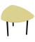 Beistelltisch TRESTA 4260761570969, 46cm (H), 55x51cm (BxT), dreieckig abgerundet, ginstergelb / schwarz
